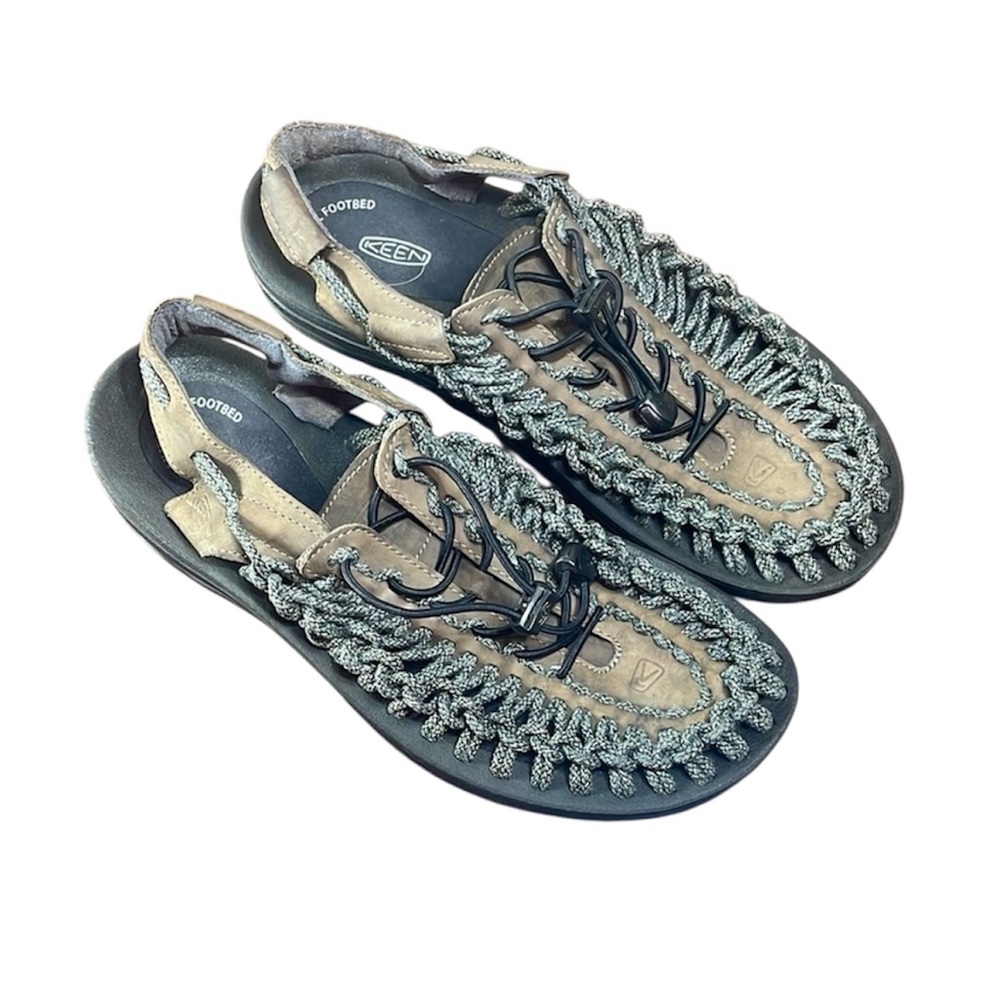 Keen Uneek Braided Mens Hiking Outdoor Slip on Sandals Size 9.5